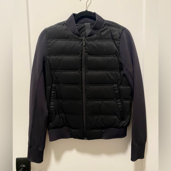 Lululemon Down and Around Bomber Reversible Jacket Coat Black Size 6 - Picture 4 of 8